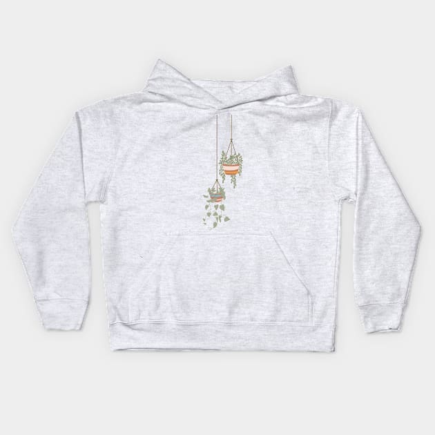 Hanging Plants Kids Hoodie by banan117